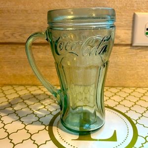 1980’s Vintage Coke Glass Mug w/ Handle
